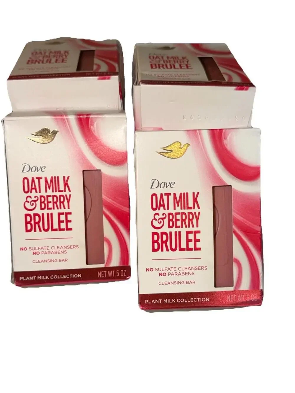 Lot Of 8 Dove Oat Milk & Berry Brûlée Plant Milk Cleansing Bar Soap 5oz